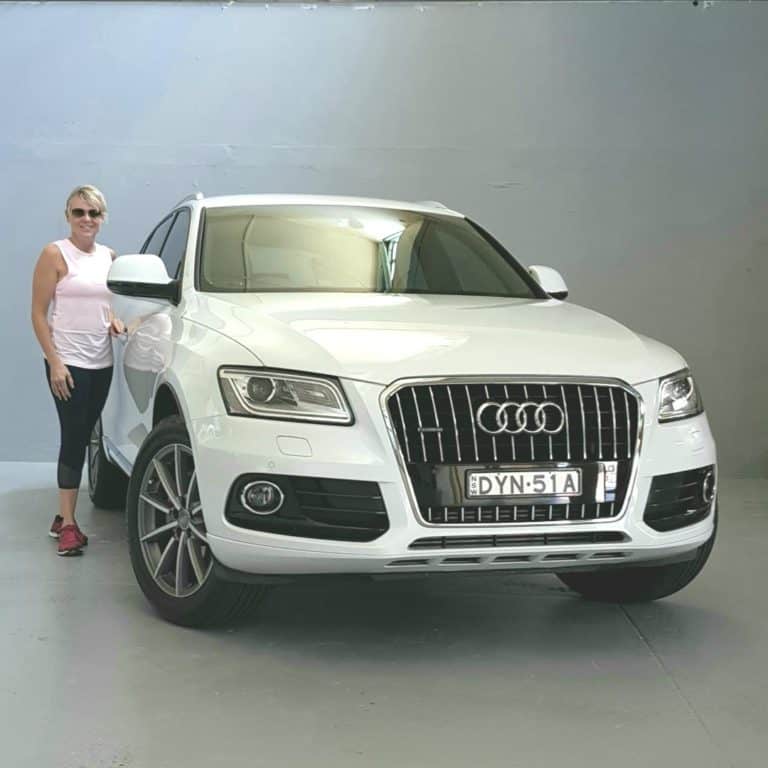 Leanne from Newcastle with her Audi Q5 bought from The Good Car Garage Newcastle